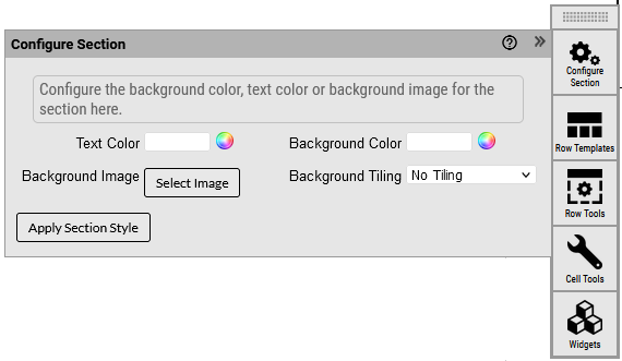 Configure Section